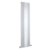 Nuie Sloane Designer Vertical Double Panel Radiator With Mirror H1800 x W381mm Satin White HLW64