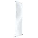 Nuie Revive Designer Vertical Single Panel Radiator With Wave Design H1785 x W413mm Gloss White HLW95
