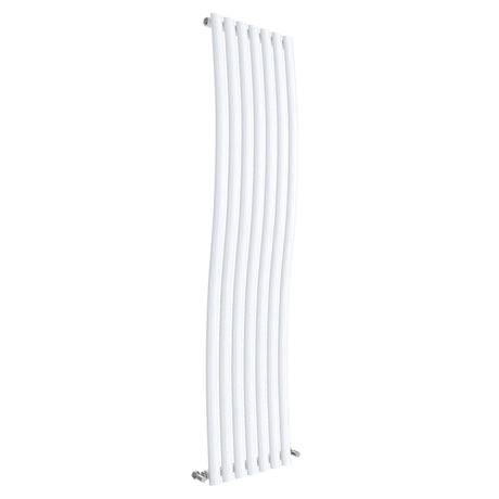 Nuie Revive Designer Vertical Single Panel Radiator With Wave Design H1785 x W413mm Gloss White HLW95
