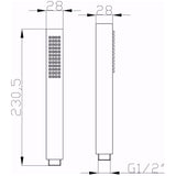 Nuie Square Minimalist Handset Low Pressure Chrome Chrome HO310 LD