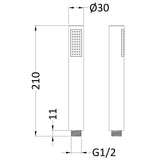 Nuie Round Handset Low Pressure Brushed Brass HO807 LD