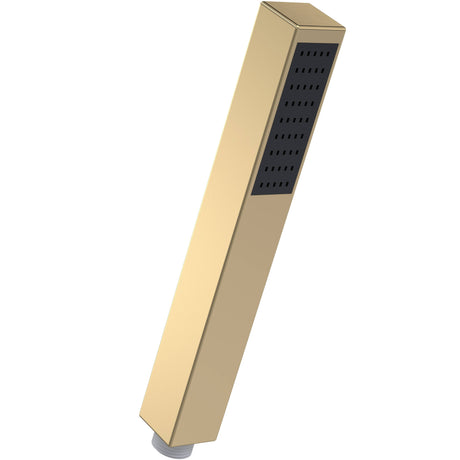 Nuie Square Minimalist Handset Low Pressure Brushed Brass Brushed Brass HO810