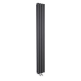 Nuie Revive Designer Vertical Compact Double Panel Radiator H1800 x W236mm Anthracite HRE009