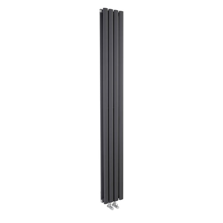 Nuie Revive Designer Vertical Compact Double Panel Radiator H1800 x W236mm Anthracite HRE009