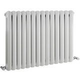 Nuie Salvia Designer Horizontal Double Panel Radiator H635 x W863mm Gloss White HSA004