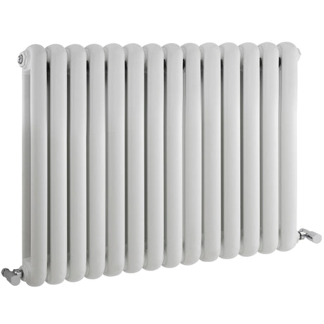 Nuie Salvia Designer Horizontal Double Panel Radiator H635 x W863mm Gloss White HSA004