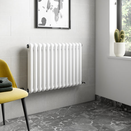 Nuie Salvia Designer Horizontal Double Panel Radiator H635 x W863mm Gloss White HSA004 LS2