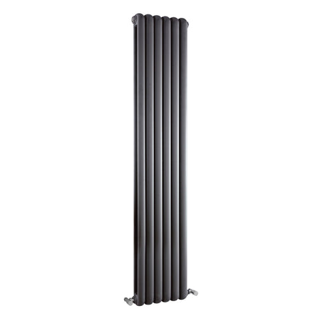 Nuie Salvia Designer Vertical Double Panel Radiator H1800 x W383mm Anthracite HSA005