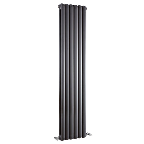 Nuie Salvia Designer Vertical Double Panel Radiator H1500 x W383mm Anthracite HSA006