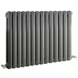 Nuie Salvia Designer Horizontal Double Panel Radiator H635 x W863mm Anthracite HSA008