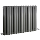 Nuie Salvia Designer Horizontal Double Panel Radiator H635 x W863mm Anthracite HSA008
