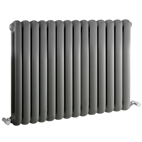 Nuie Salvia Designer Horizontal Double Panel Radiator H635 x W863mm Anthracite HSA008