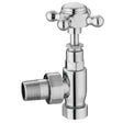 Nuie Angled Traditional Cross Top Radiator Valves Pack Chrome HT300