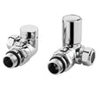 Nuie Minimalist Corner Radiator Valves Pack Chrome HT321