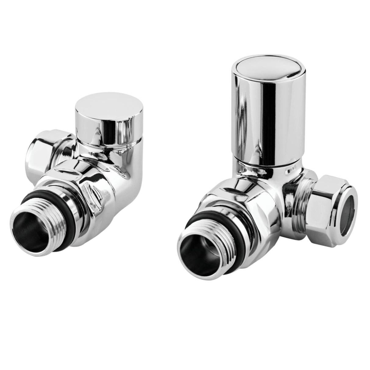 Nuie Minimalist Corner Radiator Valves Pack Chrome HT321