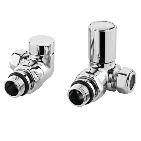 Nuie Minimalist Corner Radiator Valves Pack Chrome HT321