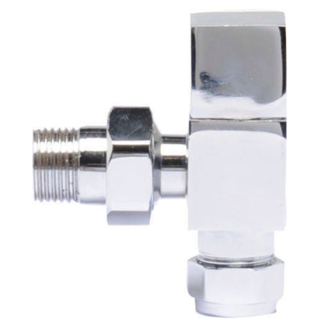 Nuie Pure Angled Square Radiator Valves Pack Chrome HT324