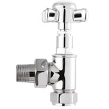 Nuie Victorian Angled Traditional Crosshead Radiator Valves Pack Chrome HT336
