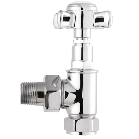 Nuie Victorian Angled Traditional Crosshead Radiator Valves Pack Chrome HT336
