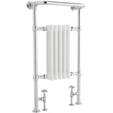 Hudson Reed Small Harrow Radiator & Heated Towel Rail H965 x W540mm White/Chrome HTD06