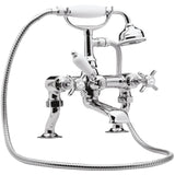 Nuie Beaumont Cranked Bath Shower Mixer Tap Chrome I303X