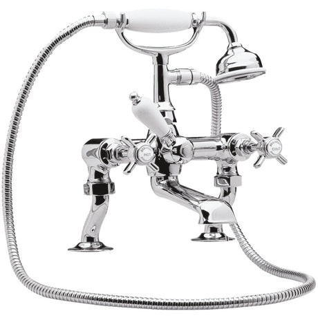 Nuie Beaumont Cranked Bath Shower Mixer Tap Chrome I303X
