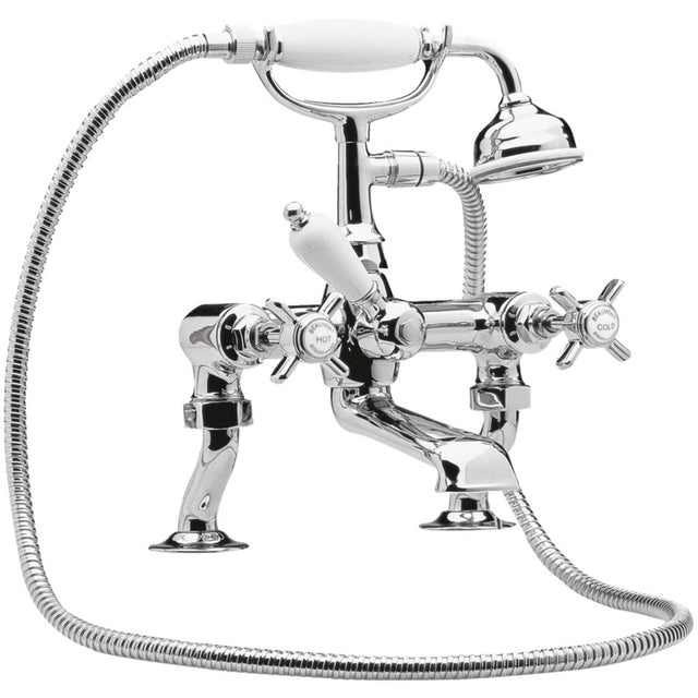 Nuie Beaumont Cranked Bath Shower Mixer Tap Chrome I303X