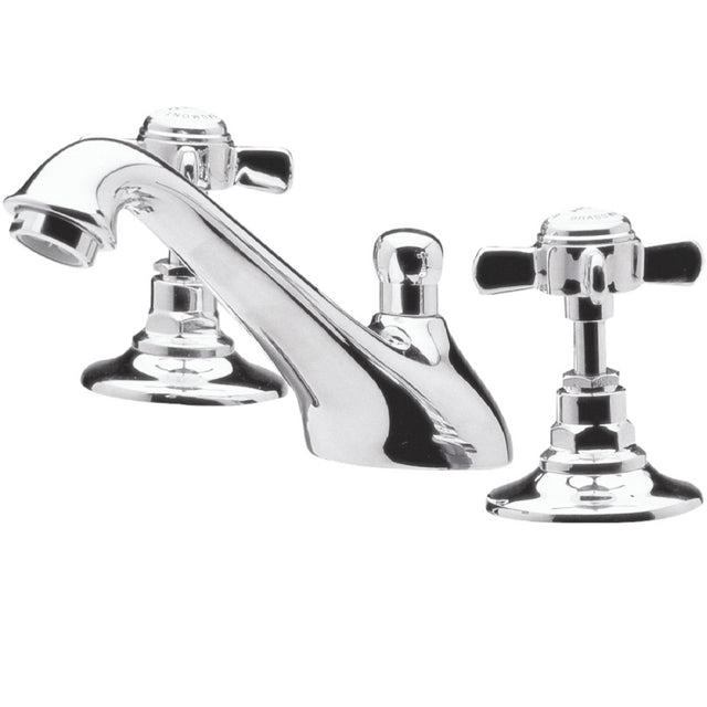 Nuie Beaumont 3 Hole Basin Mixer Tap with Waste Chrome I307X