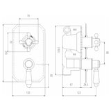 Nuie Victorian Traditional 1 Outlet Thermostatic Concealed Shower Valve Chrome ITY316 LD