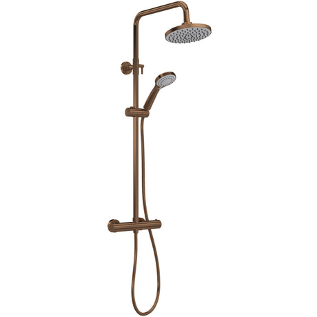 Nuie Round 2 Outlet Exposed Thermostatic Shower Brushed Bronze JTY1575