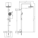 Nuie Round 2 Outlet Exposed Thermostatic Shower Brushed Bronze JTY1575 LD