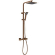 Nuie Square 2 Outlet Exposed Thermostatic Shower Brushed Bronze JTY1586