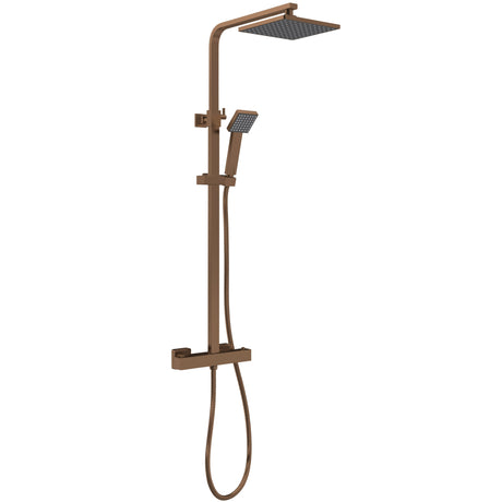 Nuie Square 2 Outlet Exposed Thermostatic Shower Brushed Bronze JTY1586