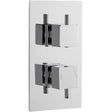 Nuie Square 2 Outlet Thermostatic Concealed Shower Valve With Diverter Chrome JTY302