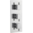 Nuie Square 3 Outlet Thermostatic Concealed Shower Valve With Diverter Chrome JTY311