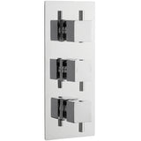 Nuie Square 3 Outlet Thermostatic Concealed Shower Valve With Diverter Chrome JTY311