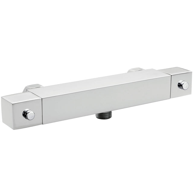 Nuie Square Thermostatic Exposed Bar Shower Valve Chrome JTY316