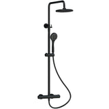 Nuie Round 2 Outlet Exposed Thermostatic Shower Matt Black JTY475