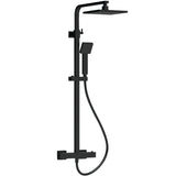 Nuie Square 2 Outlet Exposed Thermostatic Shower Matt Black JTY486