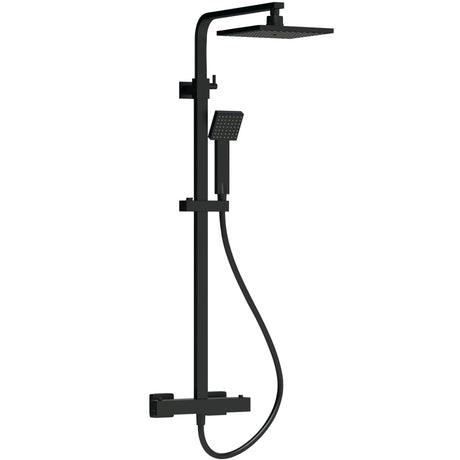 Nuie Square 2 Outlet Exposed Thermostatic Shower Matt Black JTY486
