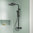 Nuie Square 2 Outlet Exposed Thermostatic Shower Matt Black JTY486 LS1