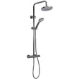 Nuie Round 2 Outlet Exposed Thermostatic Shower Brushed Pewter JTY775