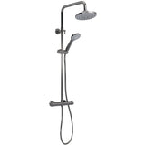 Nuie Round 2 Outlet Exposed Thermostatic Shower Brushed Pewter JTY775