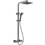 Nuie Square 2 Outlet Exposed Thermostatic Shower Brushed Pewter JTY786