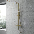 Nuie Round 2 Outlet Exposed Thermostatic Shower Brushed Brass JTY875 LS