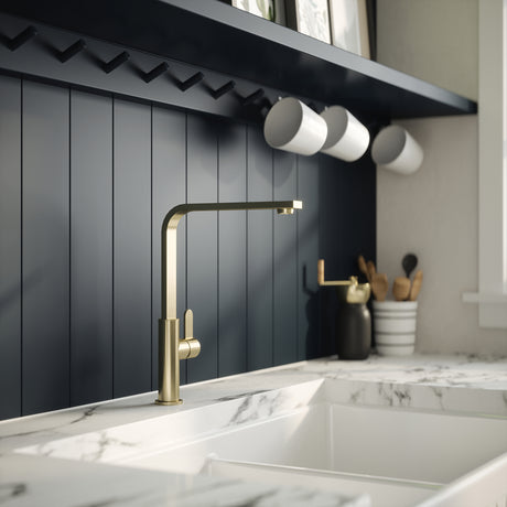 Nuie Churni Single Lever Kitchen Mixer Tap Brushed Brass KCH805SL LS2