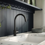 Nuie Lachen Single Lever Kitchen Mixer Tap Matt Black KLA405SL LS2