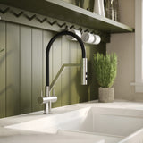 Nuie Ravi Dual Lever Pull-Out Kitchen Mixer Tap Chrome KRA305DL LS2