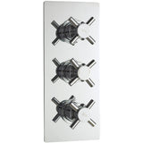 Hudson Reed Tec Crosshead 3 Outlet Thermostatic Concealed Shower Valve With Diverter Chrome KRI3023