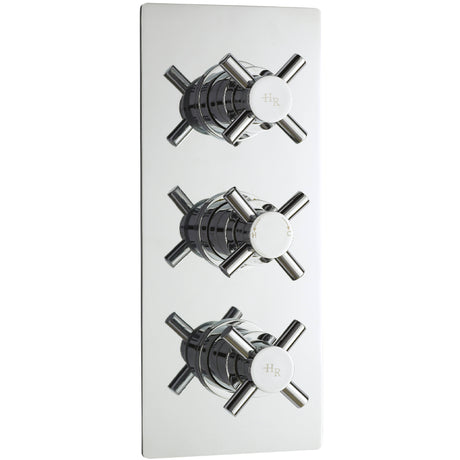 Hudson Reed Tec Crosshead 3 Outlet Thermostatic Concealed Shower Valve With Diverter Chrome KRI3023